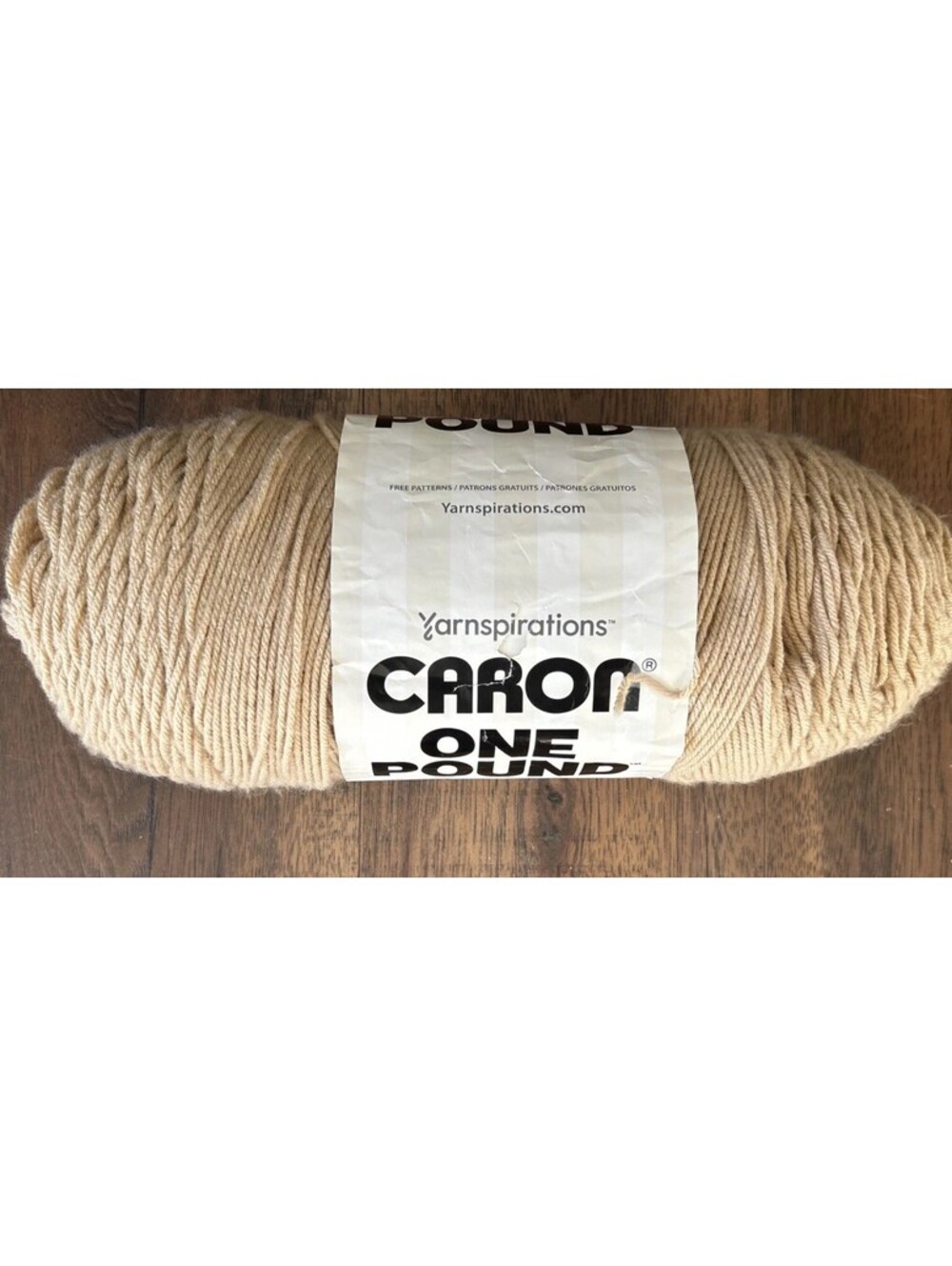 Caron One Pound Beige Yarn Lace Dentelle 16oz 812 Yards 1 Skein 4 Medium